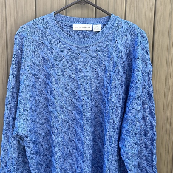 Saks Fifth Avenue 100% Silk Cable Knit Pullover Sweater size XXL Old Mon… - Picture 3 of 12